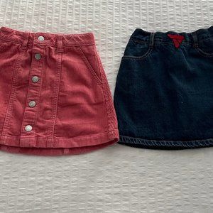 Two girl’s skirts – size 8 - New